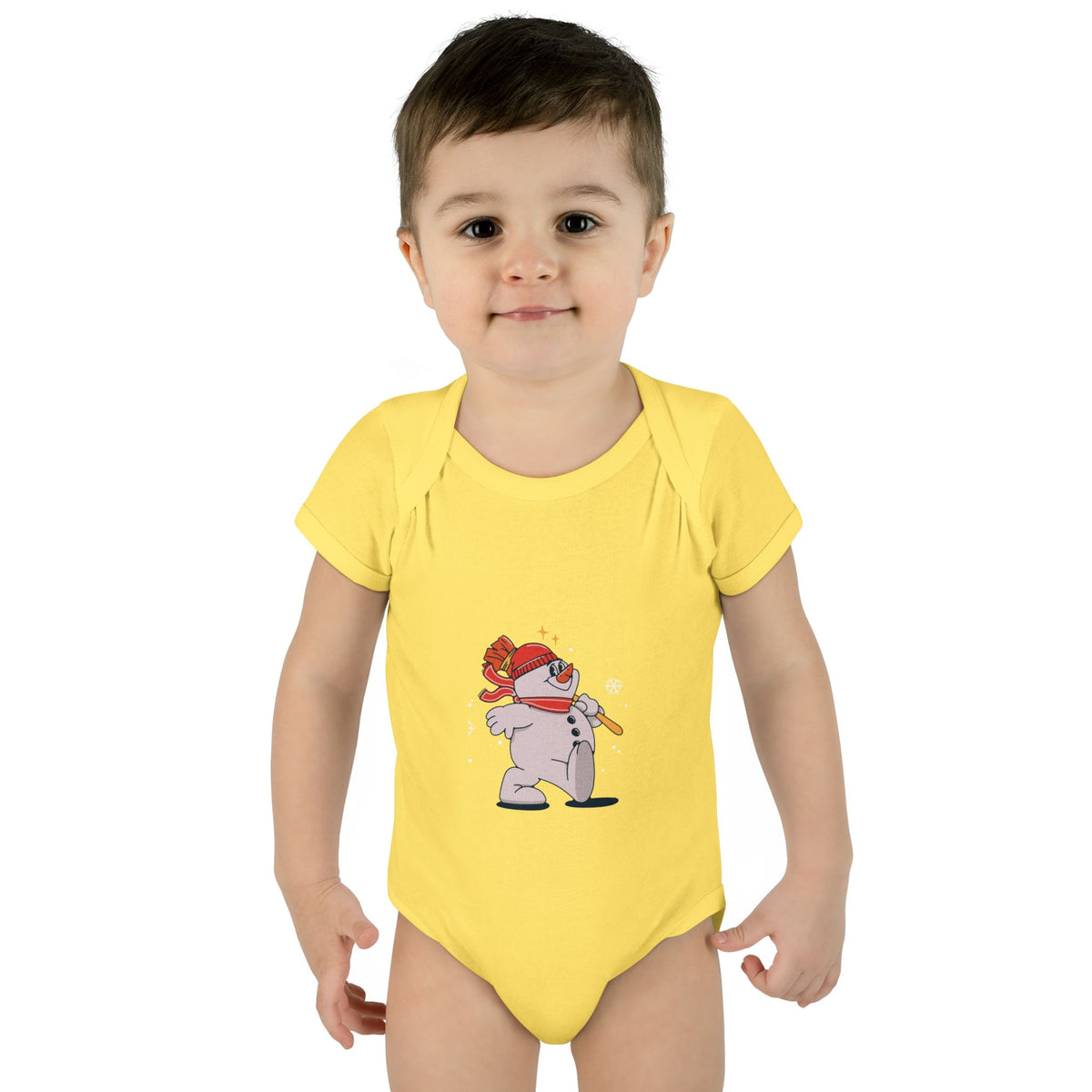 Snowman - Infant Baby Rib Bodysuit