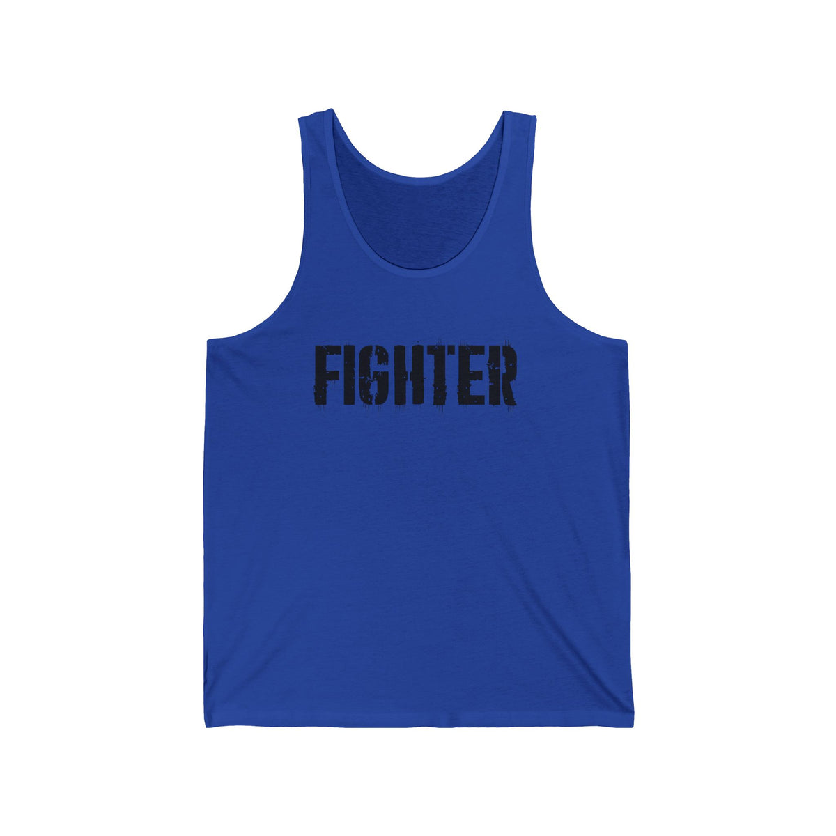 Fighter - txt - blk - Unisex Jersey Tank