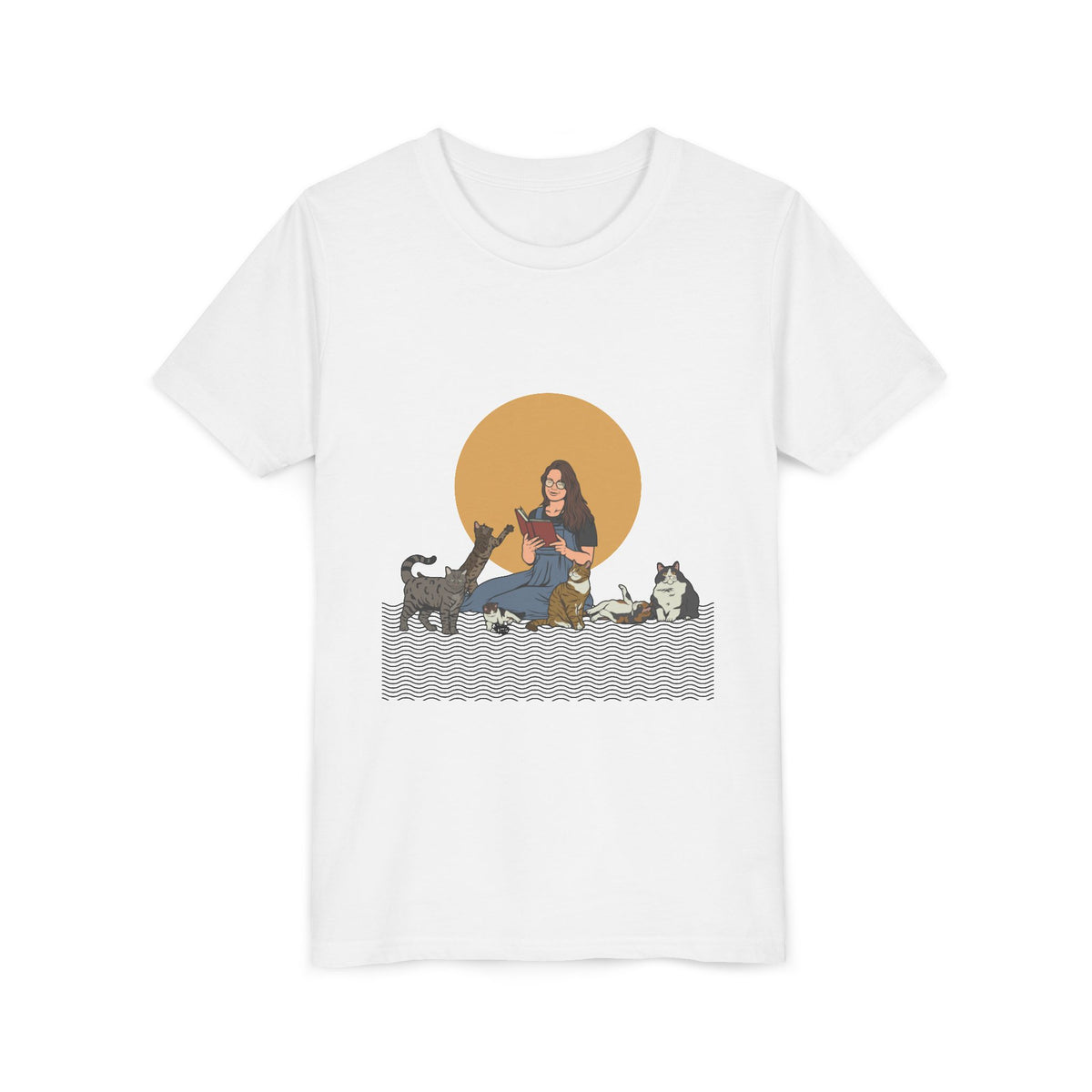 Cat Lady - Brunette - Youth Short Sleeve Tee