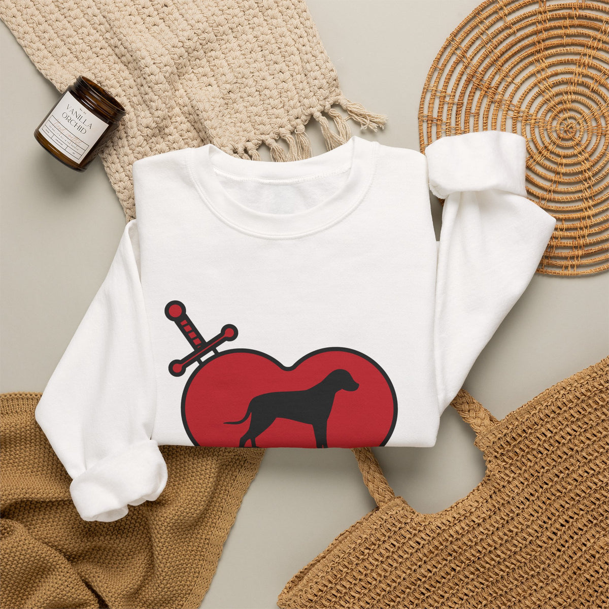Dog Dad Tattoo Flash Crewneck Sweatshirt