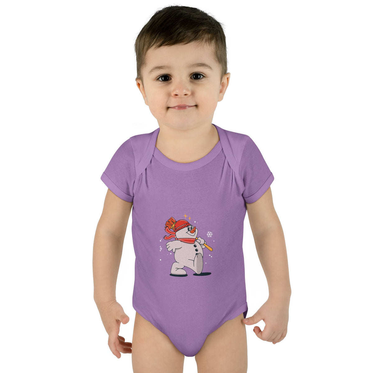 Snowman - Infant Baby Rib Bodysuit