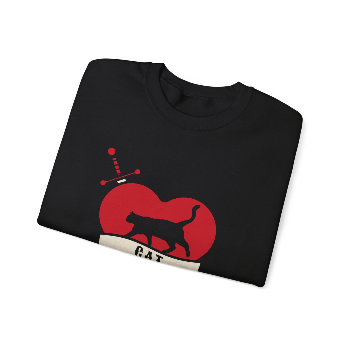 Cat Dad Tattoo Flash Crewneck Sweatshirt