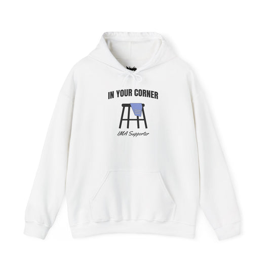 IMA Supporter – In Your Corner – Black/White – Periwinkle Stomach Cancer Awareness Hoodie