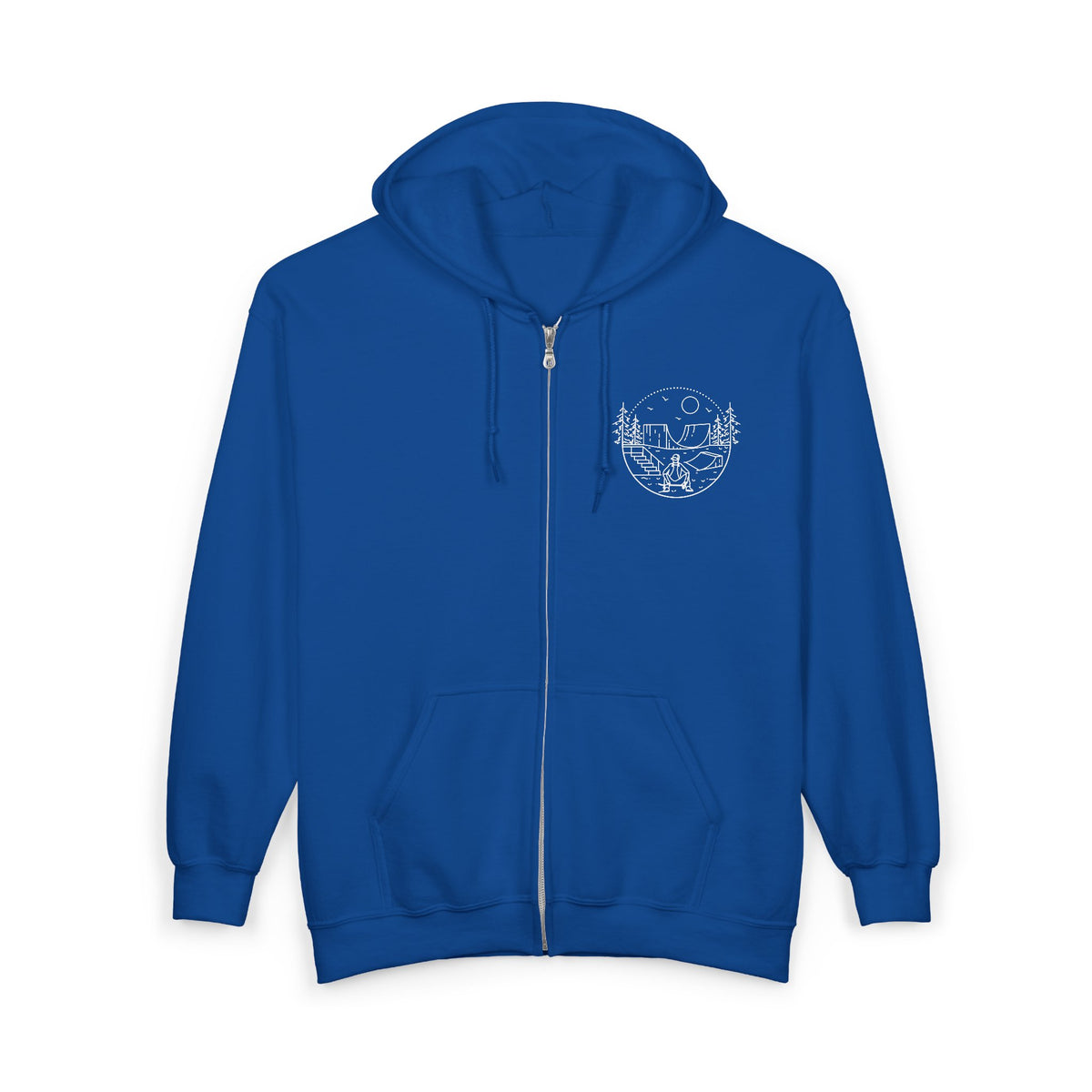 Skater - wht - Unisex Heavy Blend™ Full Zip Hooded Sweatshirt