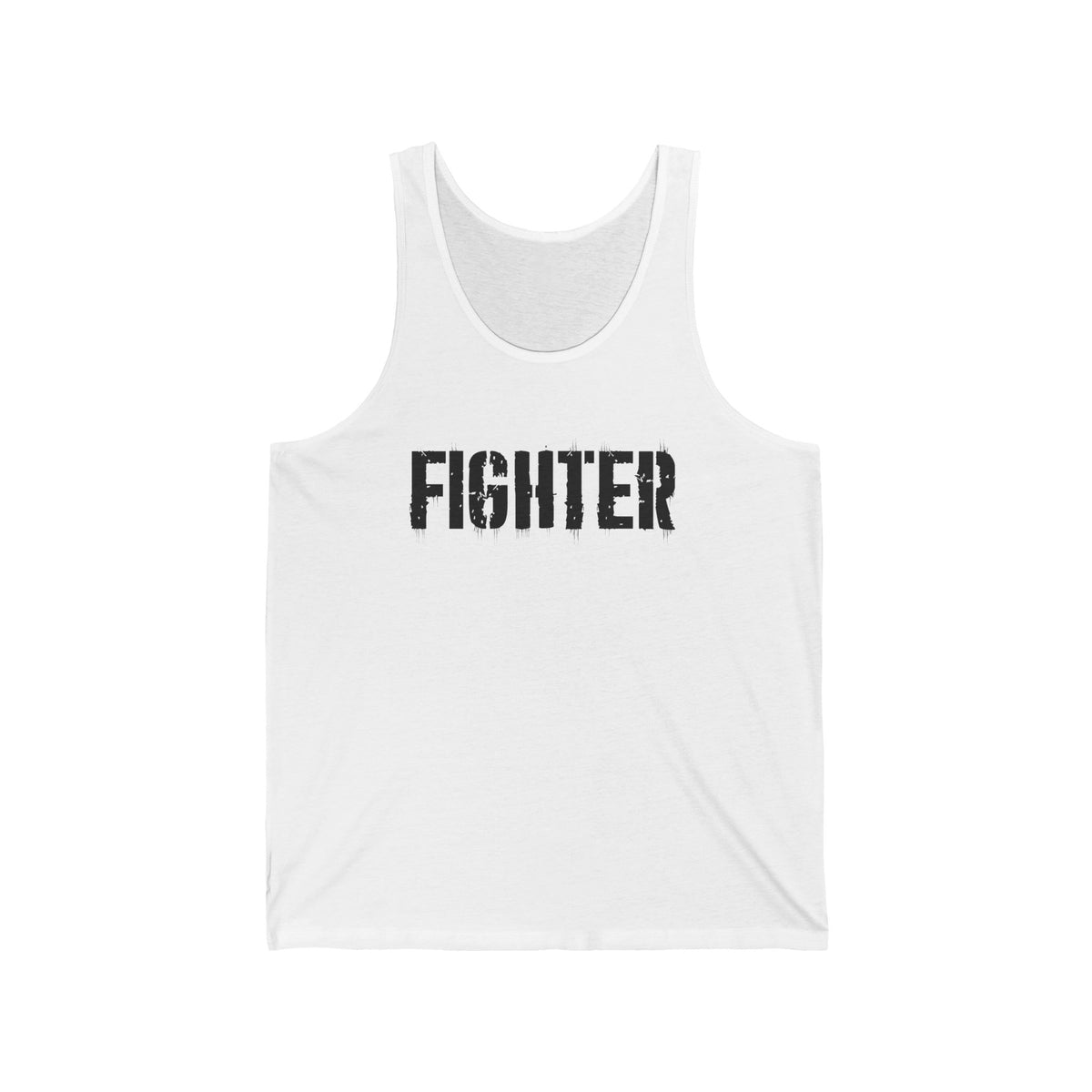 Fighter - txt - blk - Unisex Jersey Tank