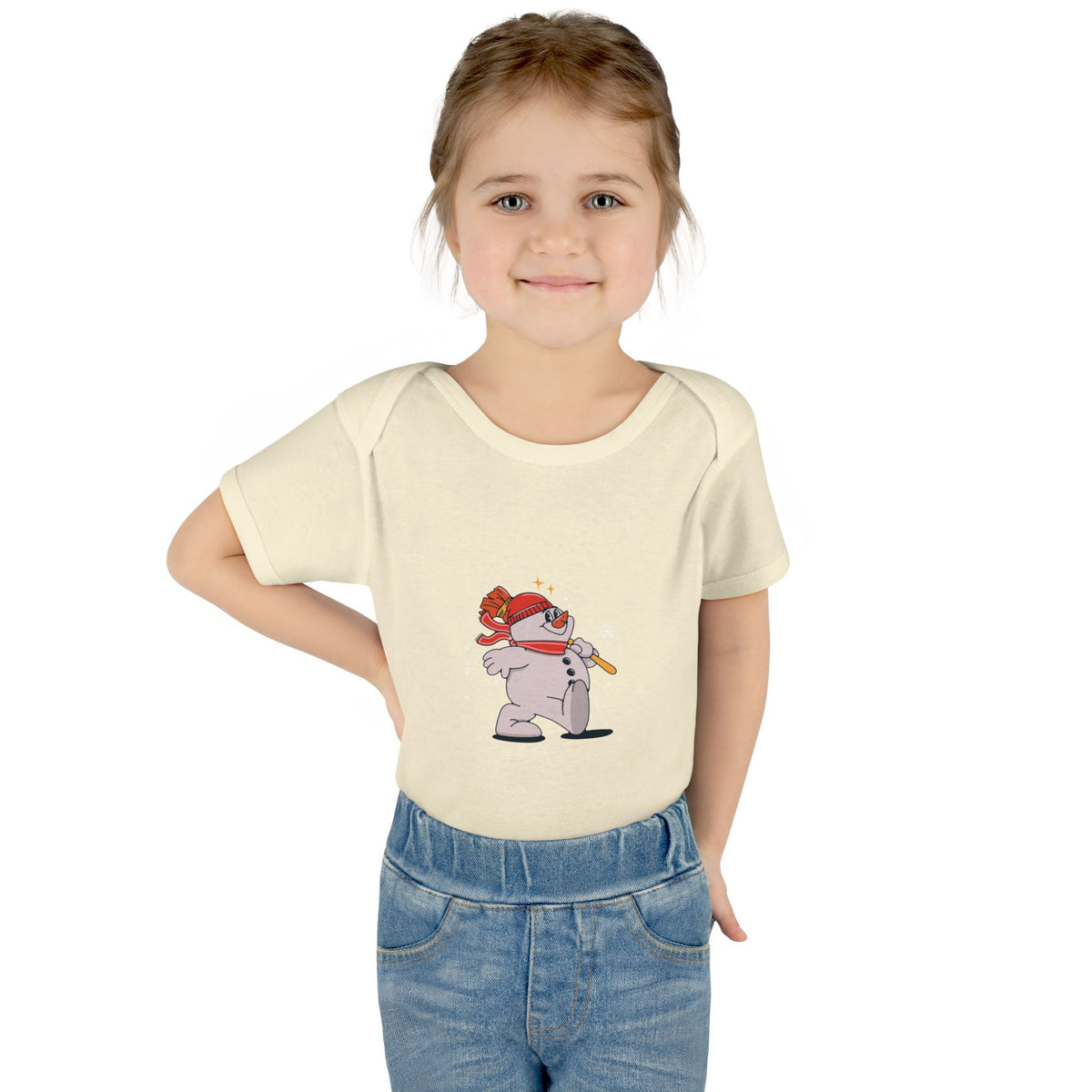 Snowman - Infant Baby Rib Bodysuit