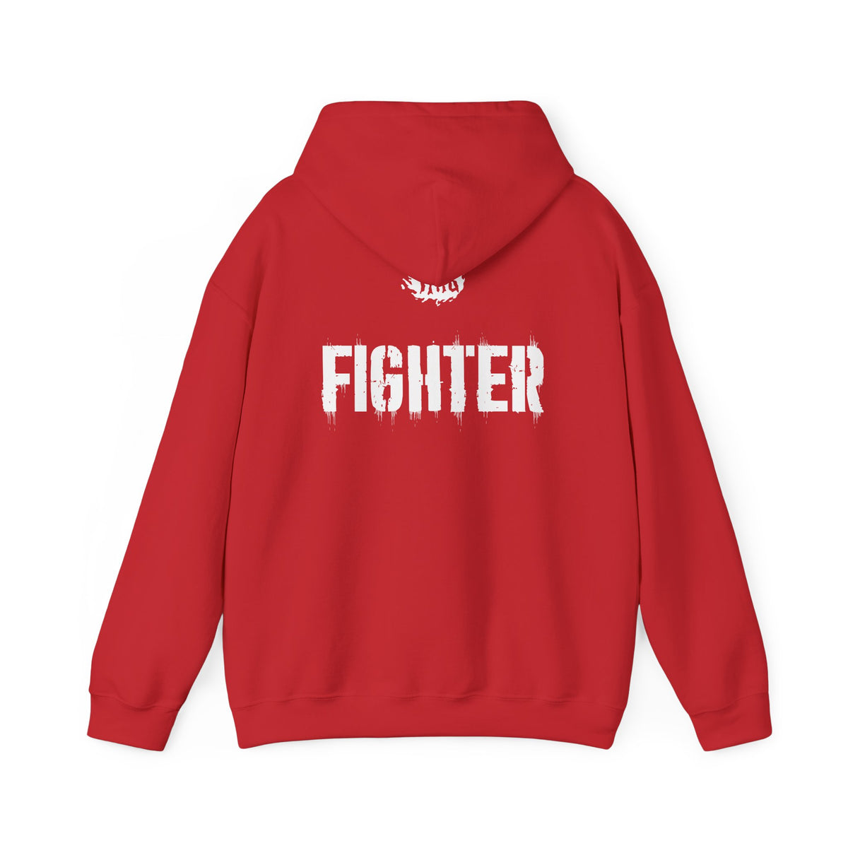 Fighter Small Text Hoodie - White