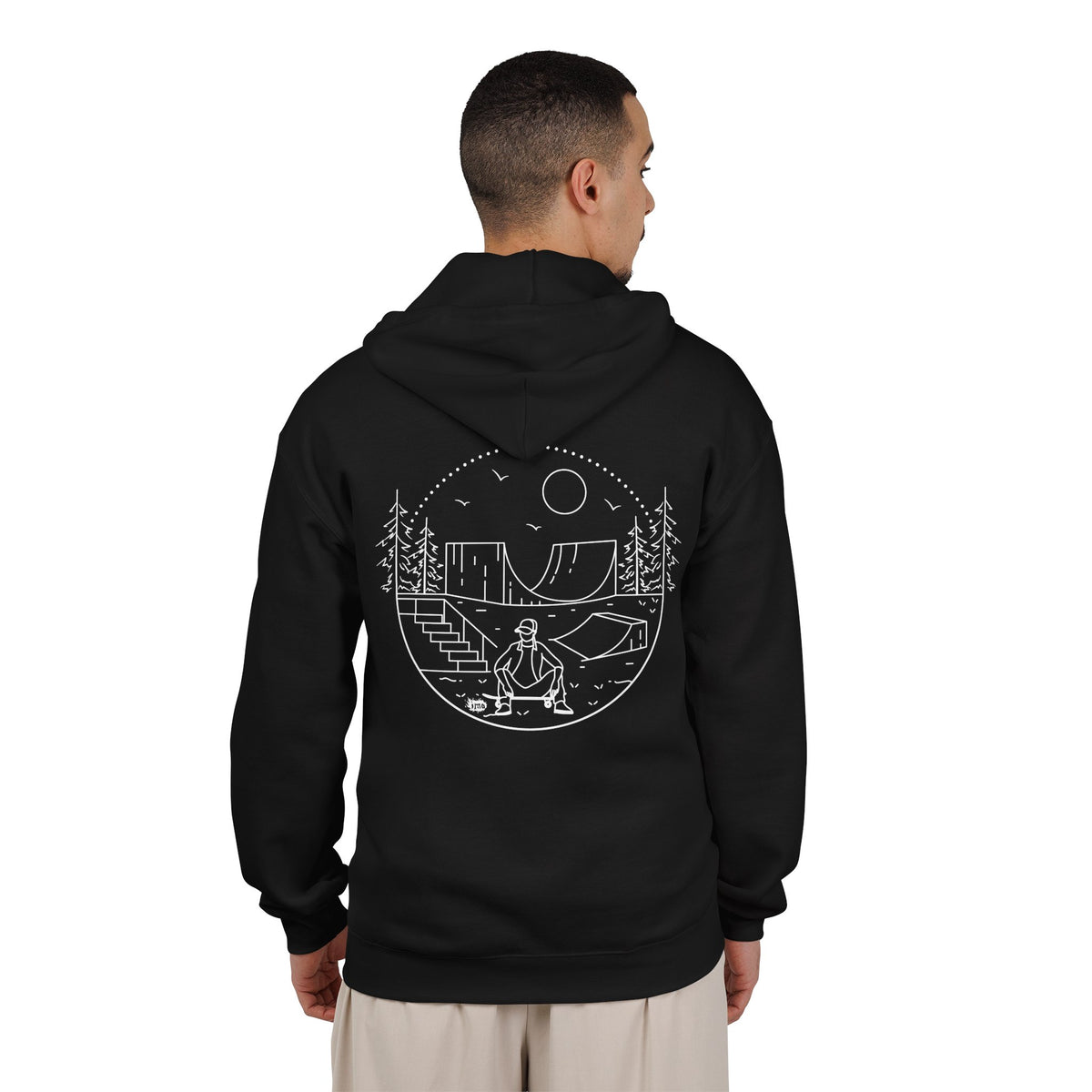 Skater - wht - Unisex Heavy Blend™ Full Zip Hooded Sweatshirt