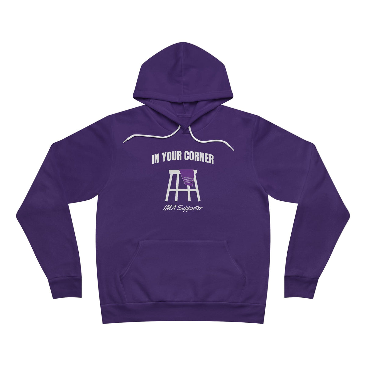 IMA Supporter – In Your Corner – Black/White – Purple Pancreatic Cancer Awareness Hoodie