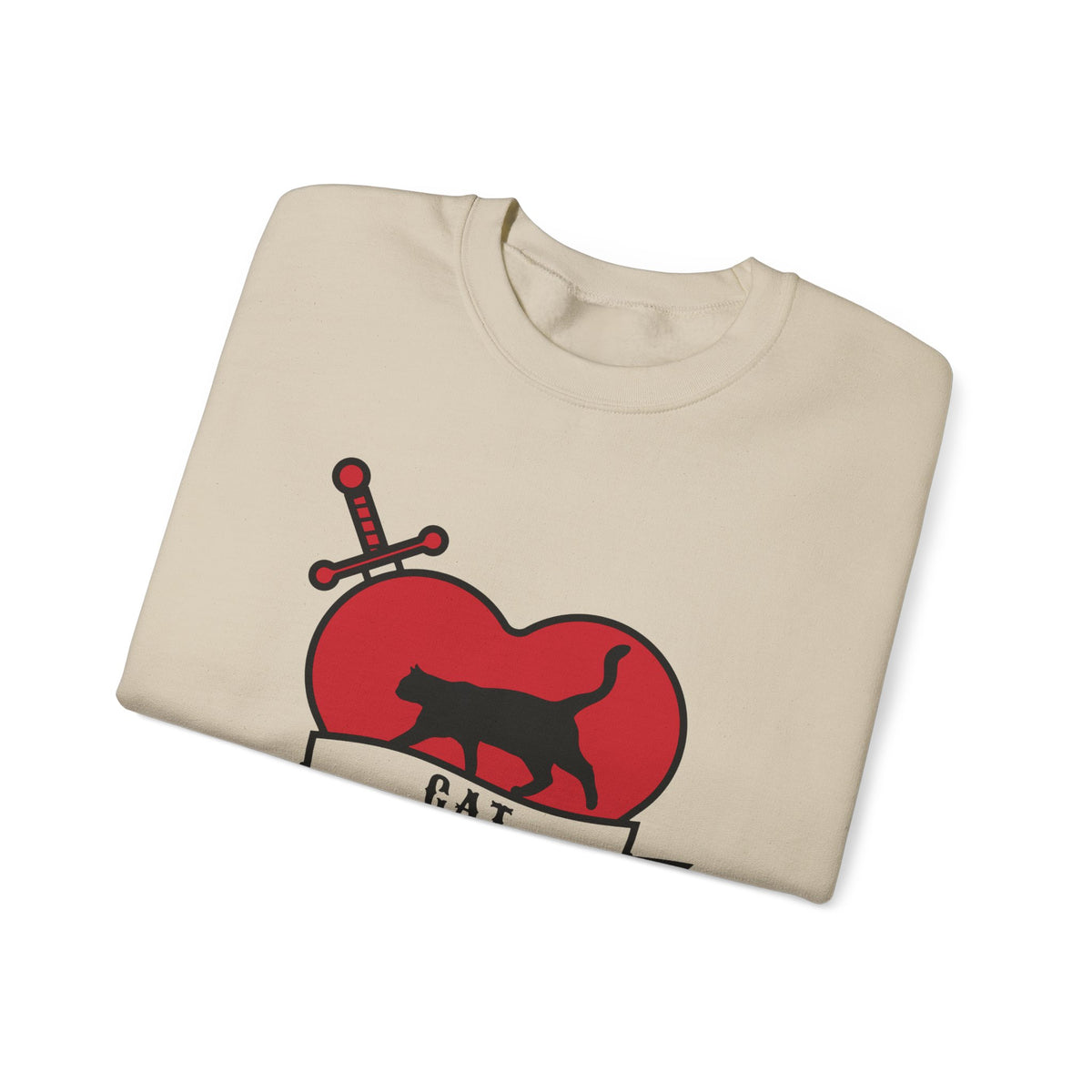 Cat Dad Tattoo Flash Crewneck Sweatshirt