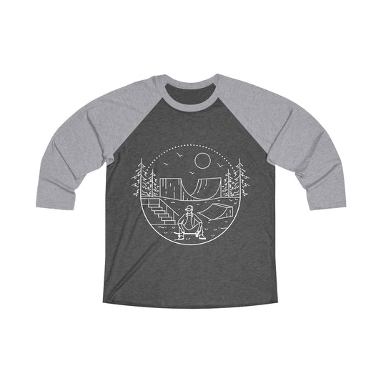 Skater - Unisex Tri-Blend 3/4 Raglan Tee