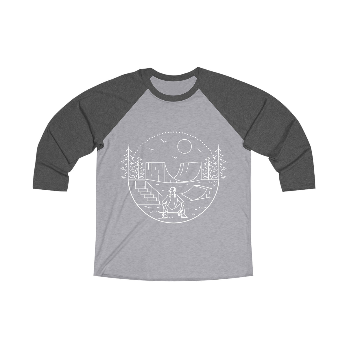 Skater - Unisex Tri-Blend 3/4 Raglan Tee