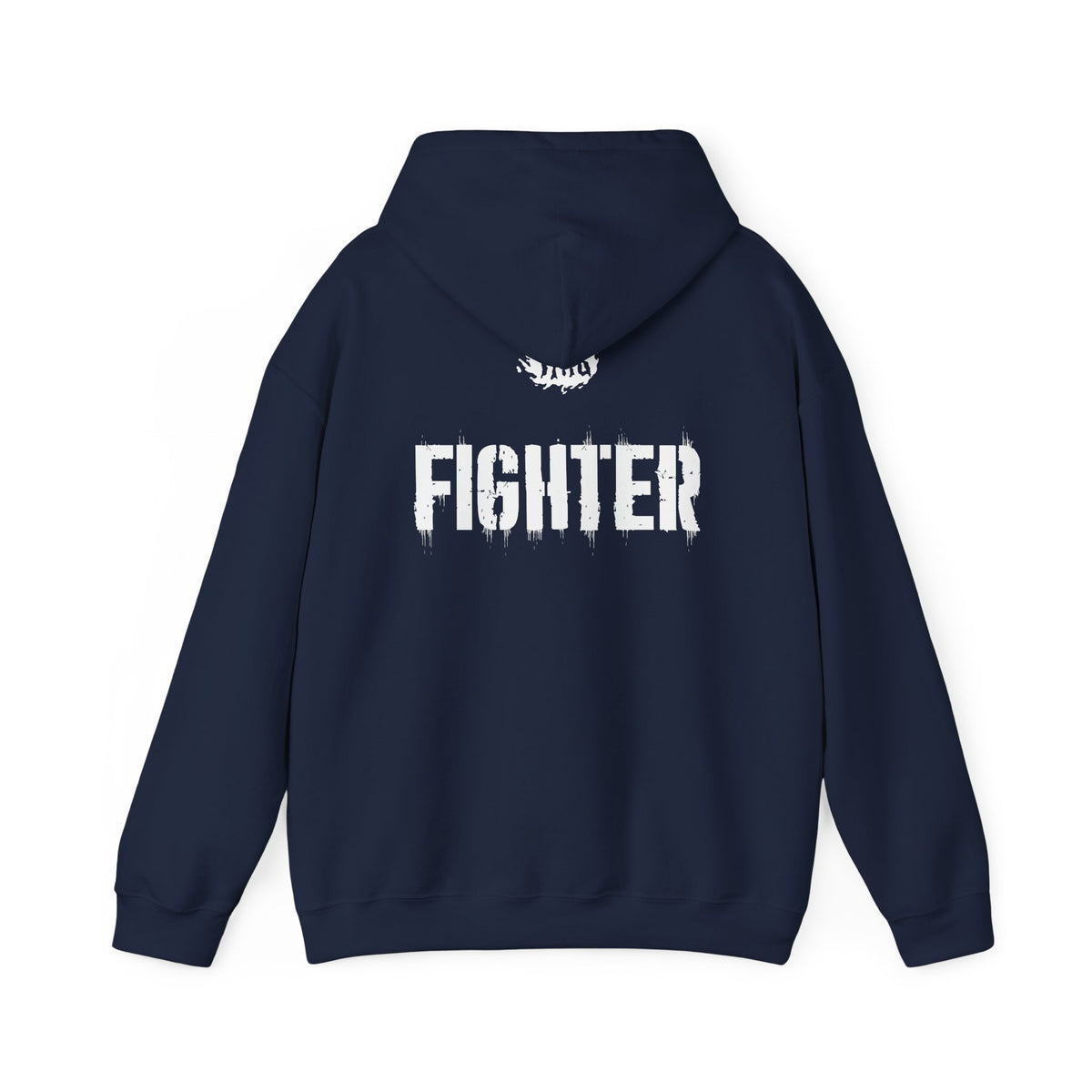 Fighter Small Text Hoodie - White