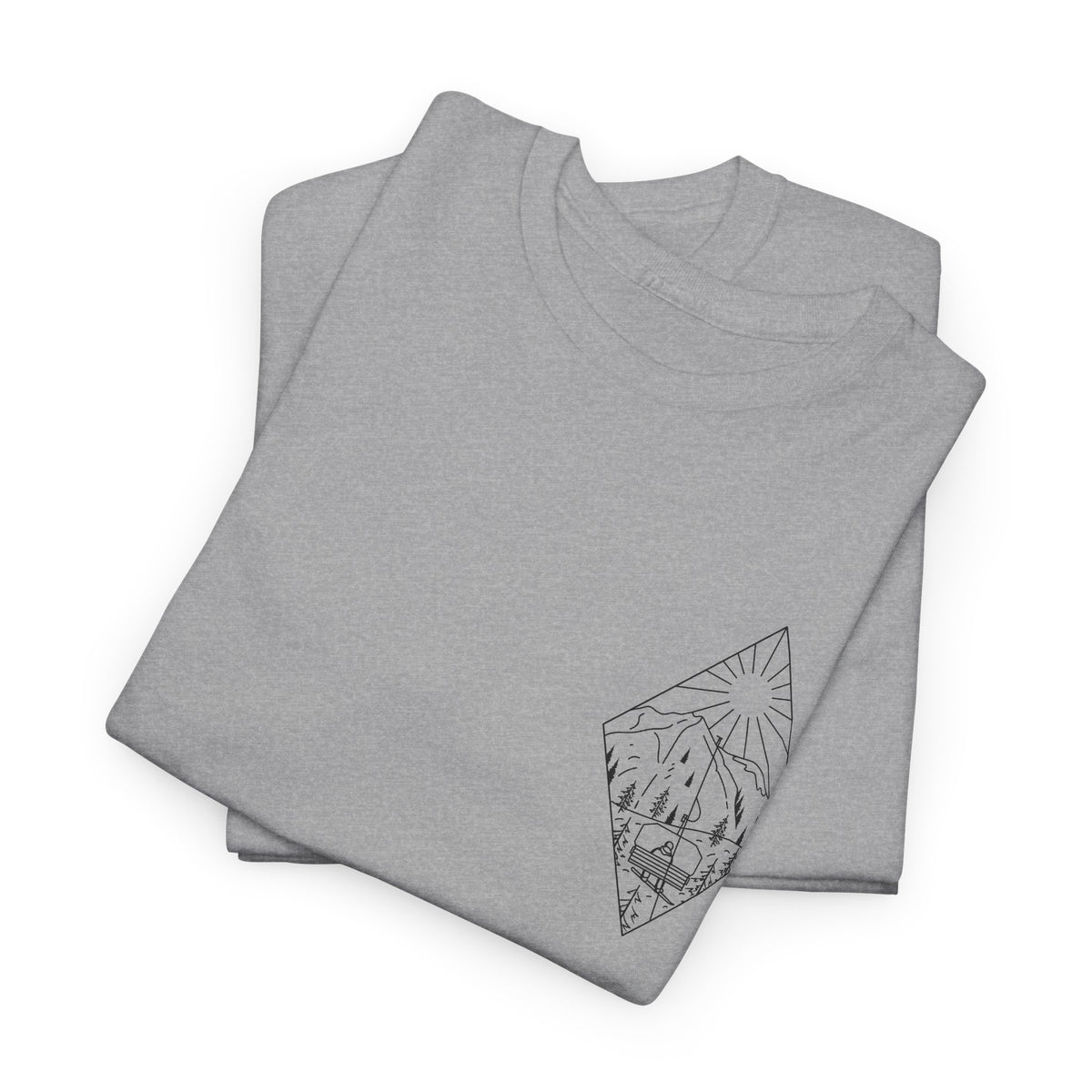 Chairlift - blk - Unisex Heavy Cotton Tee