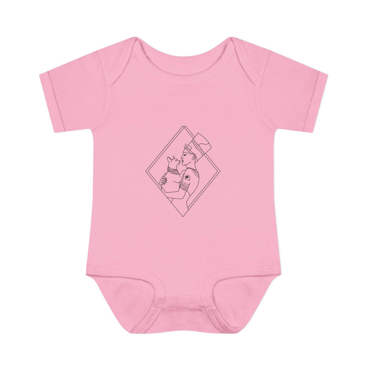 Cat Lady - Egyptian Queen - blk - Infant Baby Rib Bodysuit