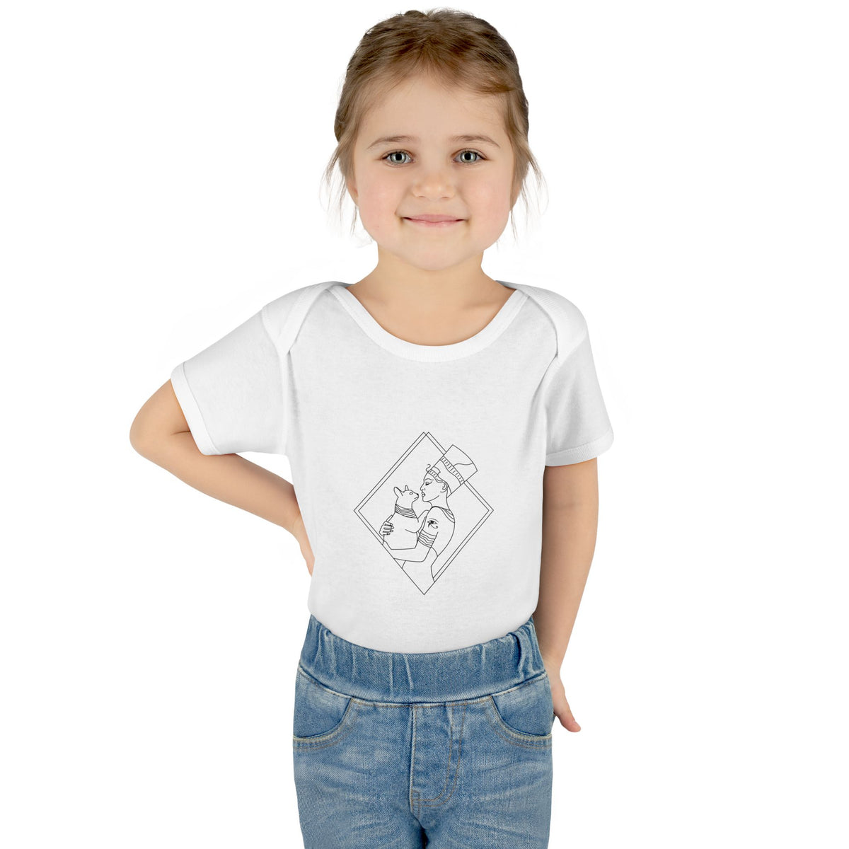 Cat Lady - Egyptian Queen - blk - Infant Baby Rib Bodysuit