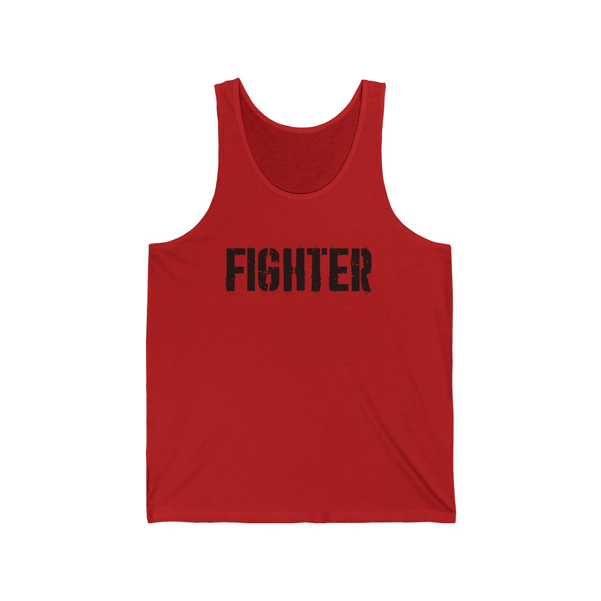 Fighter - txt - blk - Unisex Jersey Tank