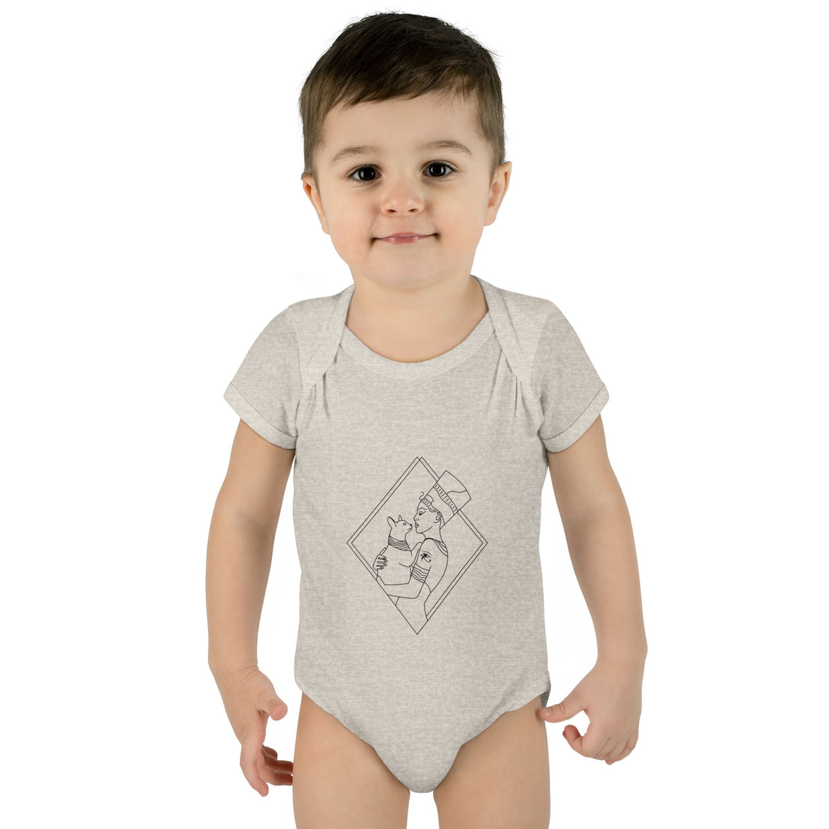 Cat Lady - Egyptian Queen - blk - Infant Baby Rib Bodysuit