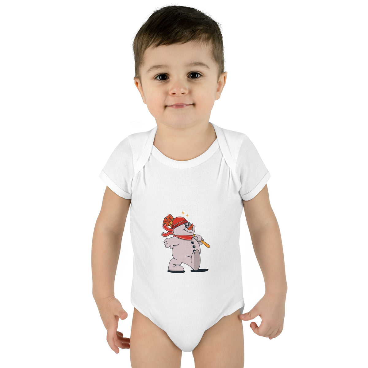 Snowman - Infant Baby Rib Bodysuit
