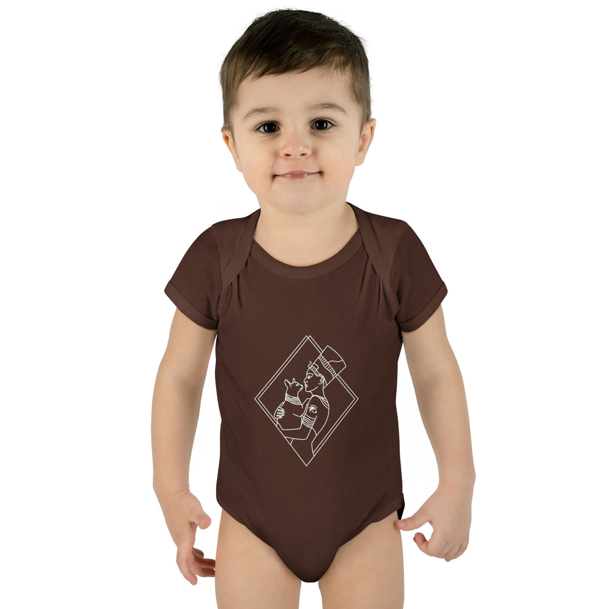 Cat Lady - Egyptian Queen - wht - Infant Baby Rib Bodysuit