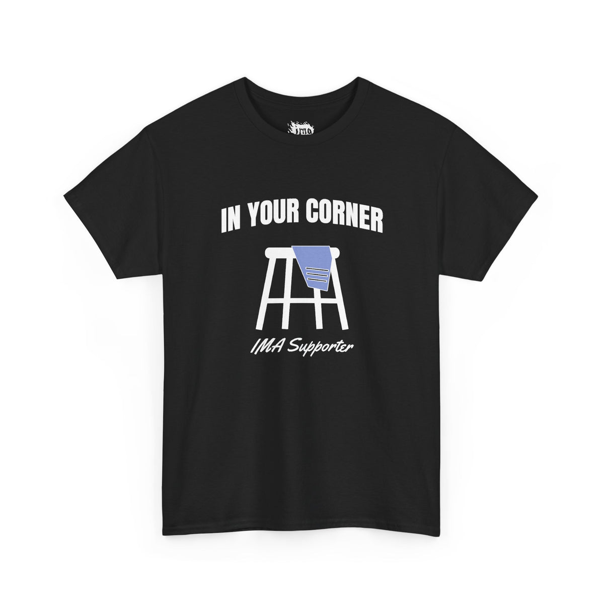 IMA Supporter – In Your Corner – Black/White – Periwinkle Stomach Cancer Awareness Tee