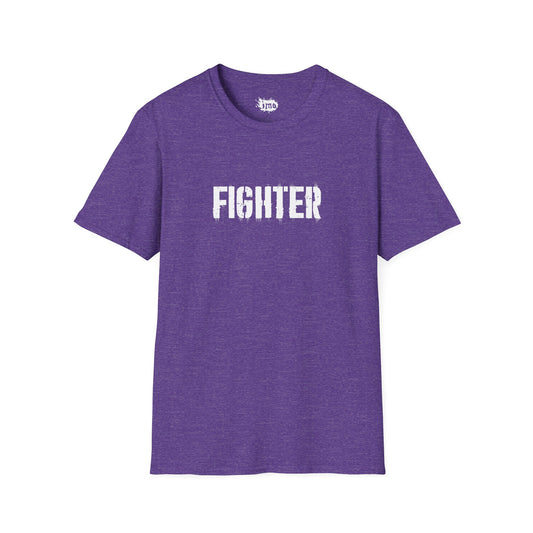 IMA Fighter – Purple Pancreatic Cancer Awareness Text Tee