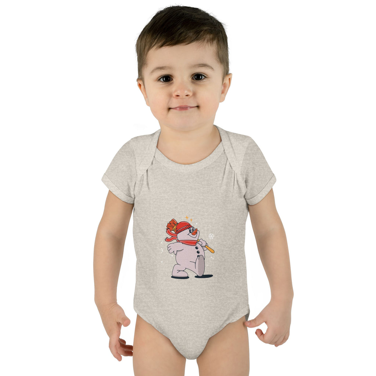 Snowman - Infant Baby Rib Bodysuit