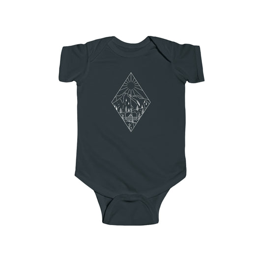 Snowboarder - wht - Infant Fine Jersey Bodysuit