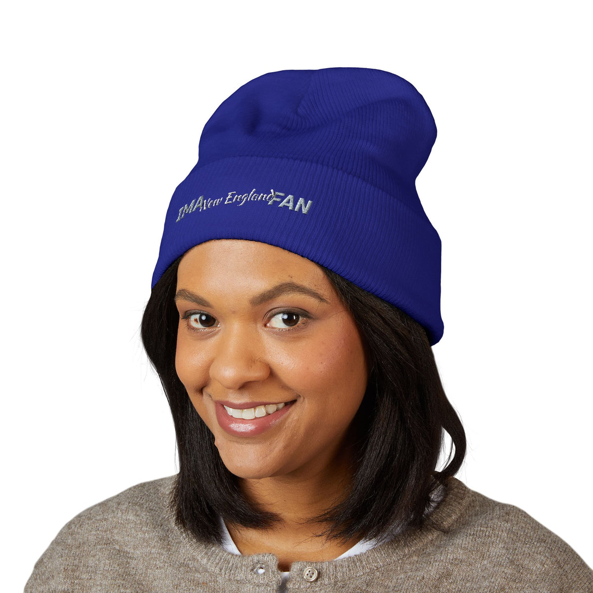 IMA Fan New England - Embroidered Cuffed Beanie