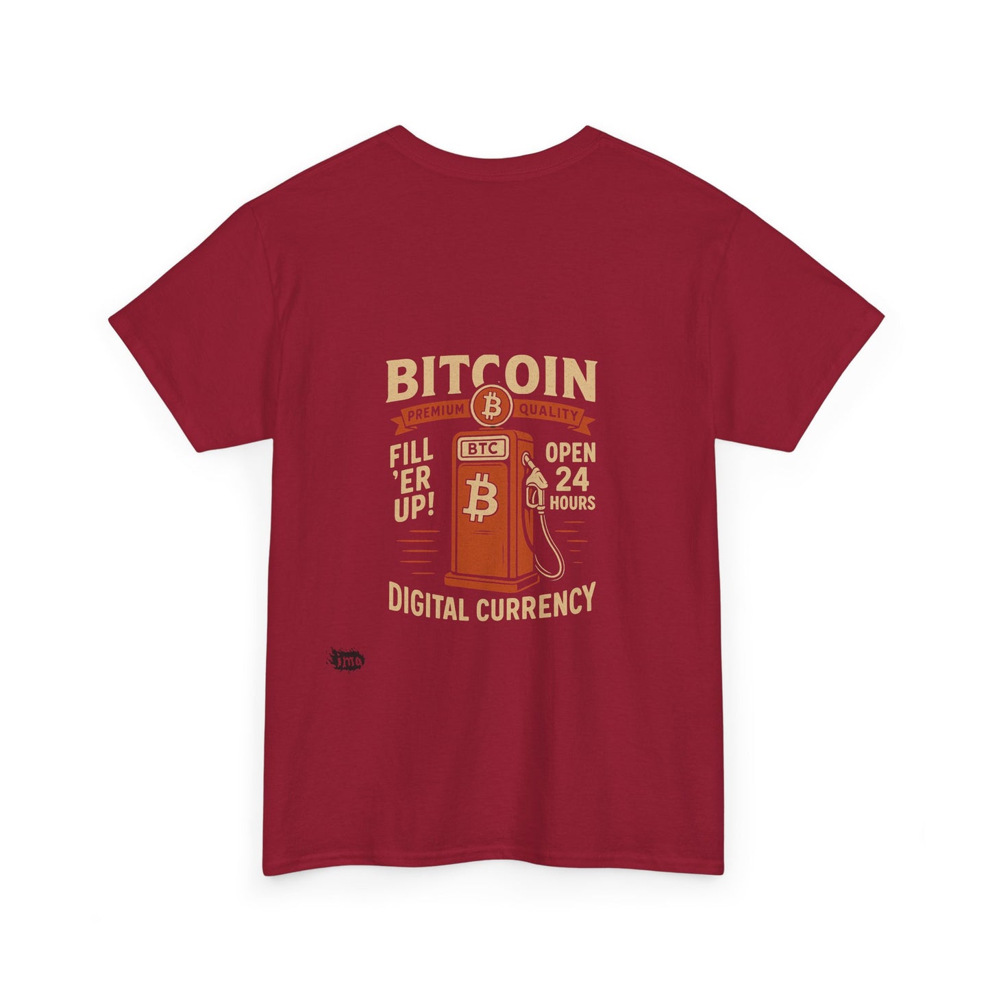 Bitcoin - Gas - Unisex Heavy Cotton Tee with Minimalist Design - Perfect for Everyday Wear