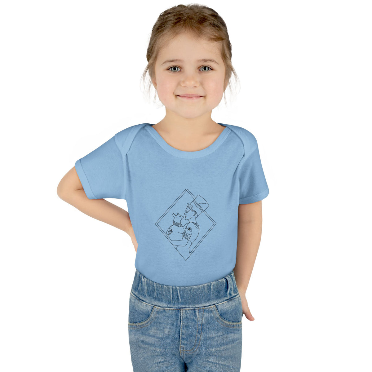 Cat Lady - Egyptian Queen - blk - Infant Baby Rib Bodysuit