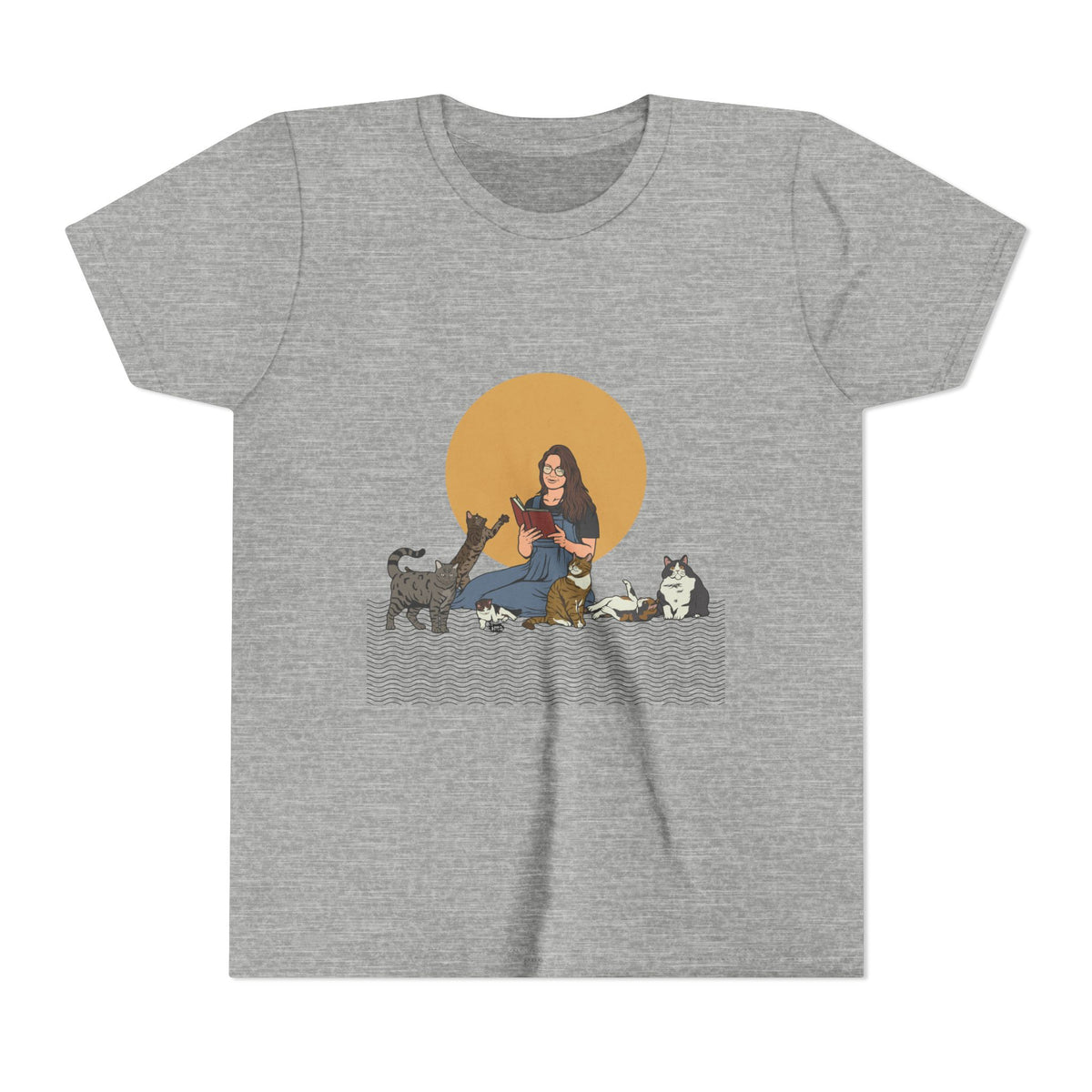 Cat Lady - Brunette - Youth Short Sleeve Tee