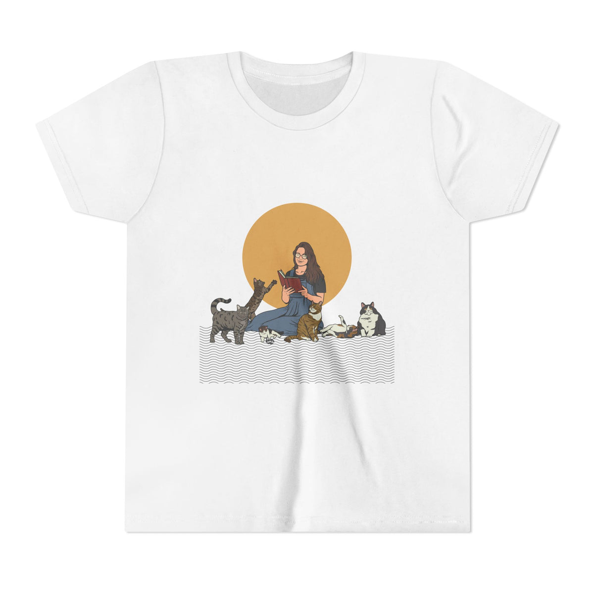 Cat Lady - Brunette - Youth Short Sleeve Tee