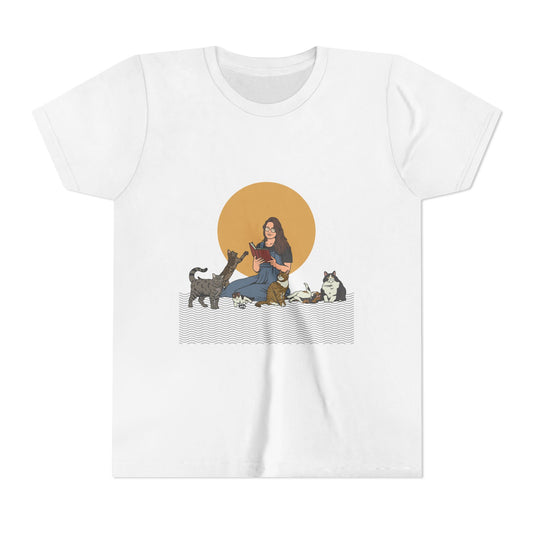 Cat Lady - Brunette - Youth Short Sleeve Tee