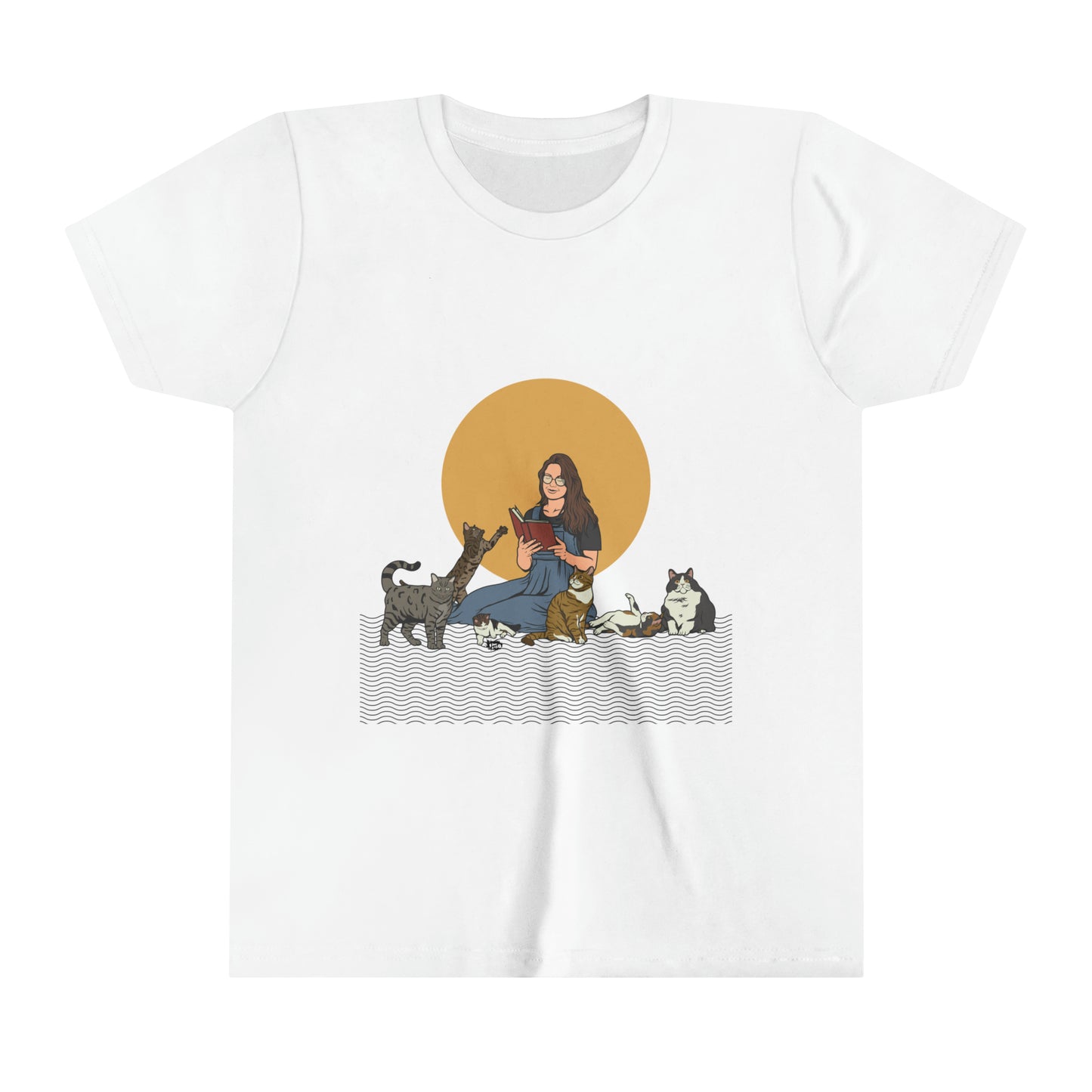 Cat Lady - Brunette - Youth Short Sleeve Tee