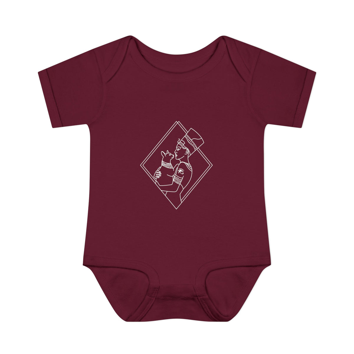 Cat Lady - Egyptian Queen - wht - Infant Baby Rib Bodysuit