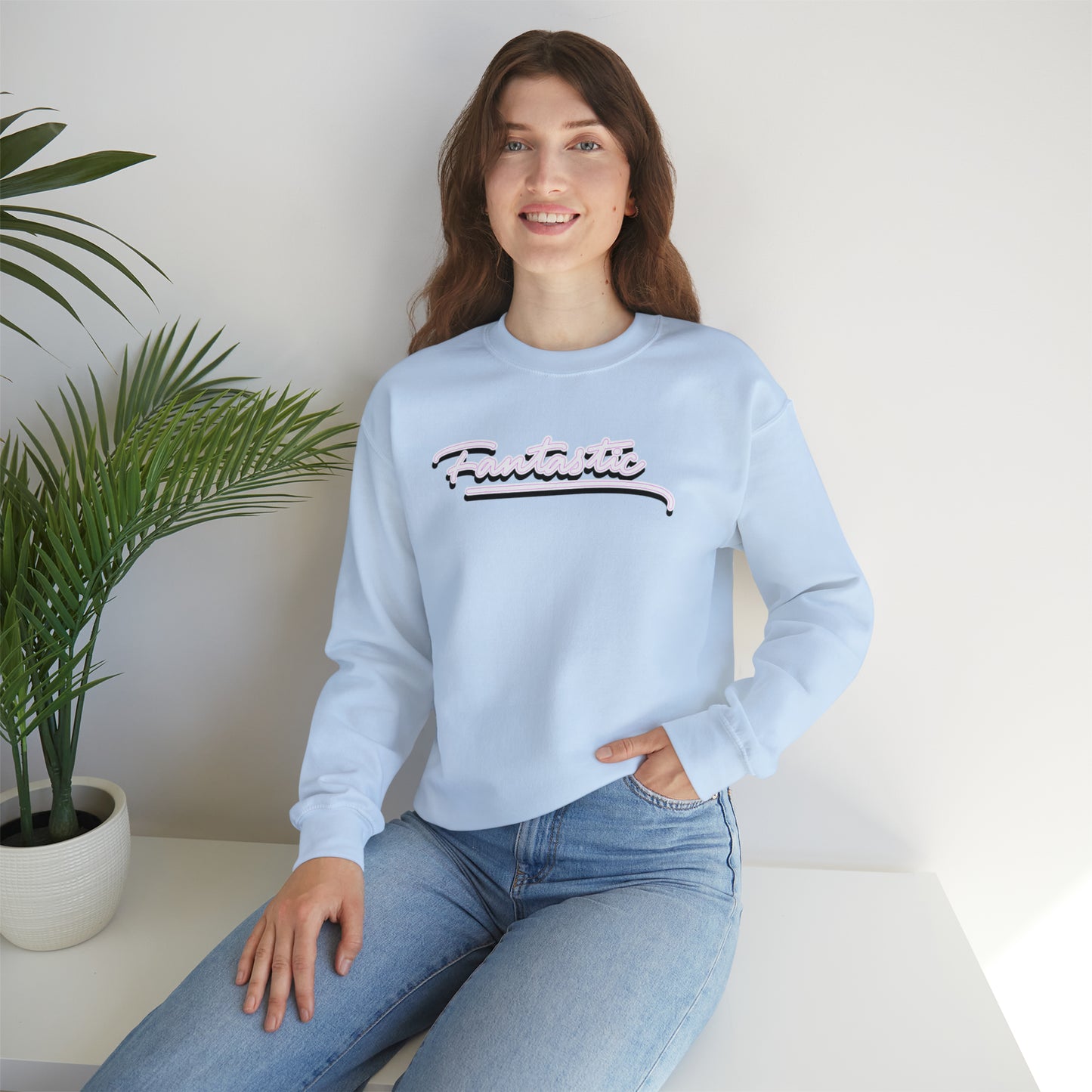 Fantastic - wht - Unisex Heavy Blend™ Crewneck Sweatshirt