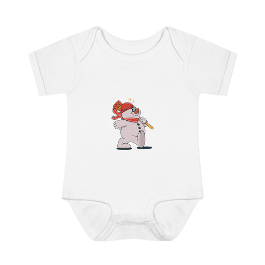 Snowman - Infant Baby Rib Bodysuit
