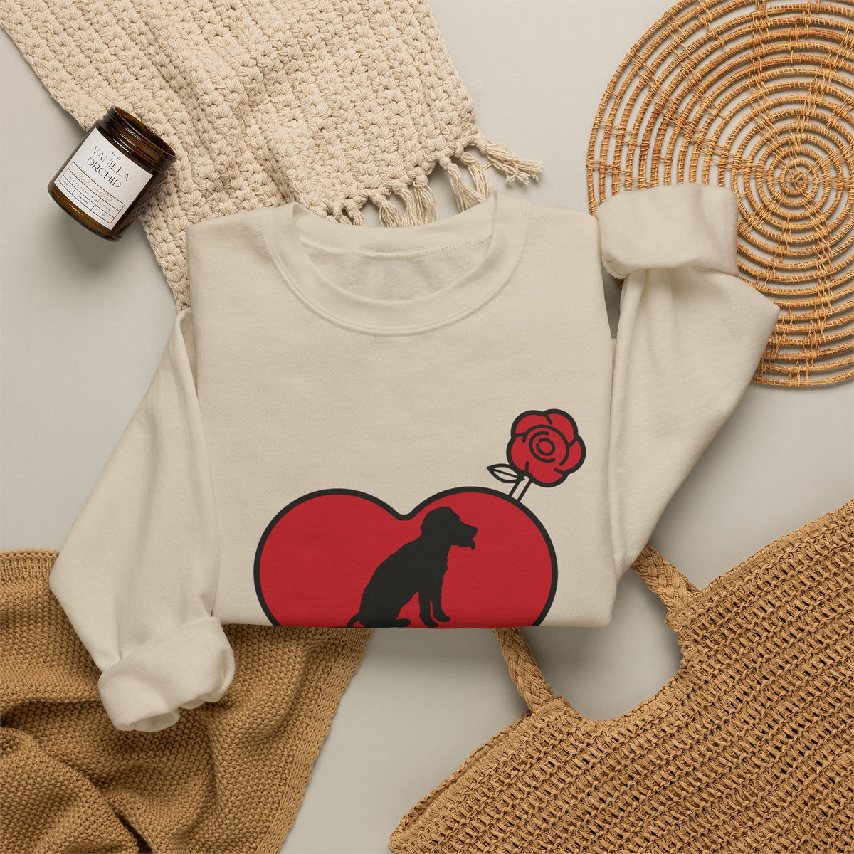 Dog Mom Tattoo Flash Crewneck Sweatshirt