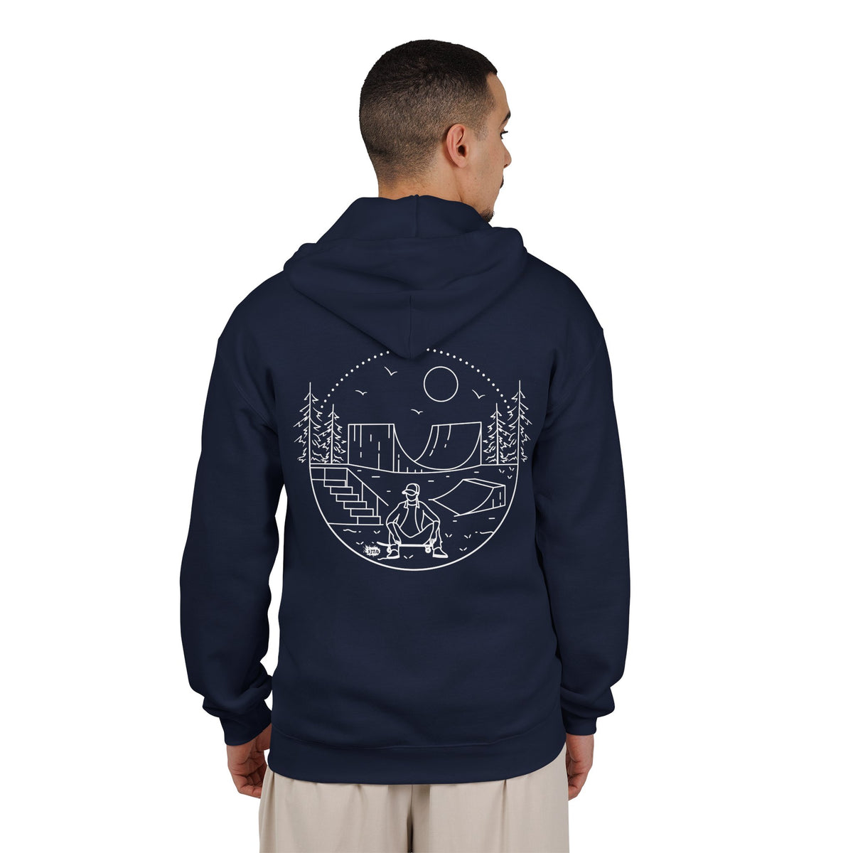 Skater - wht - Unisex Heavy Blend™ Full Zip Hooded Sweatshirt