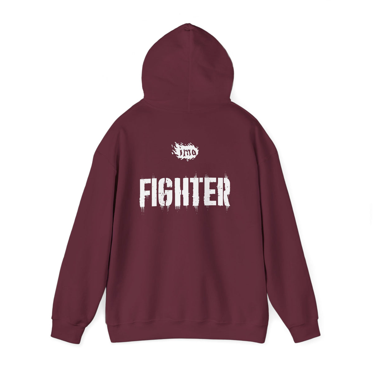 Fighter Small Text Hoodie - White