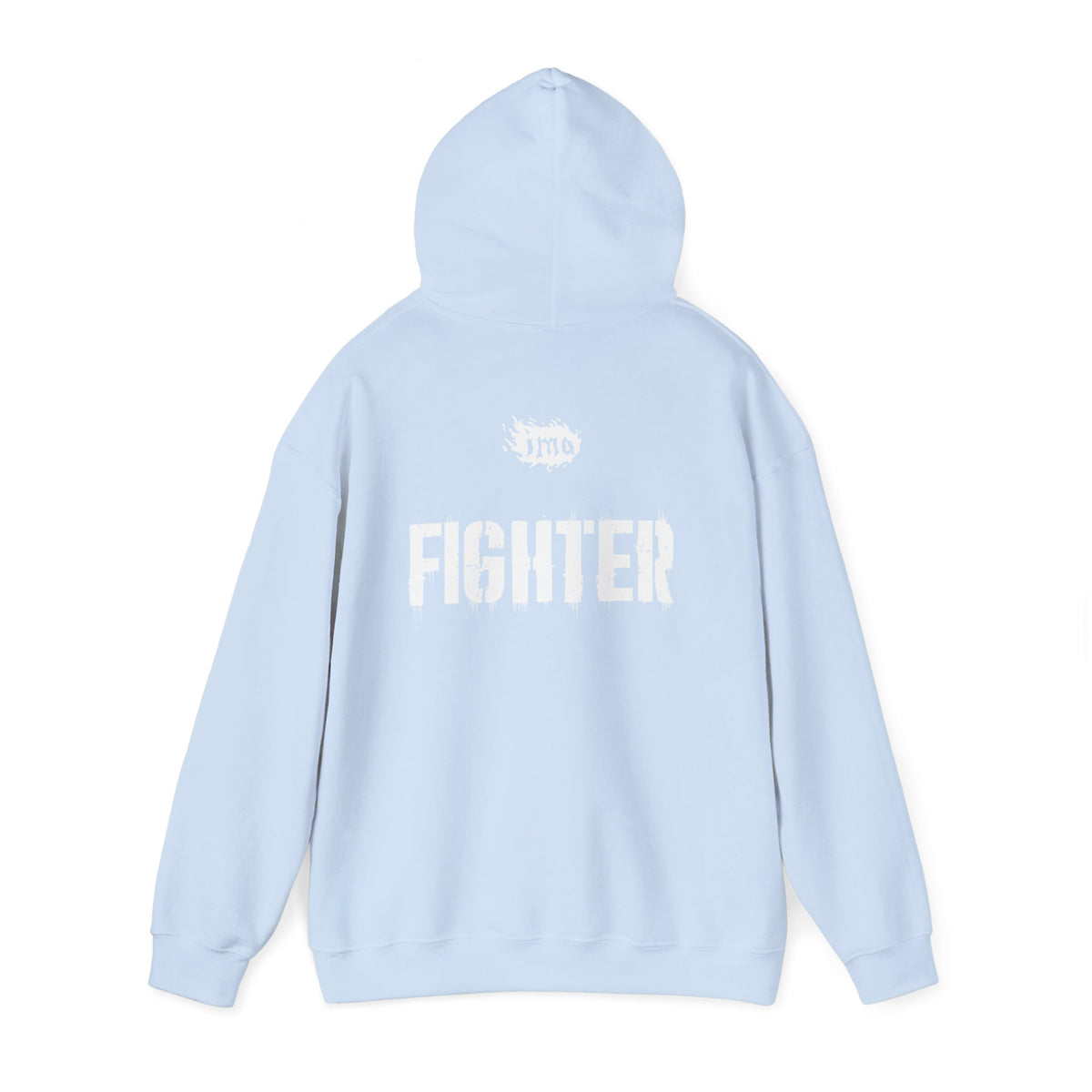Fighter Small Text Hoodie - White