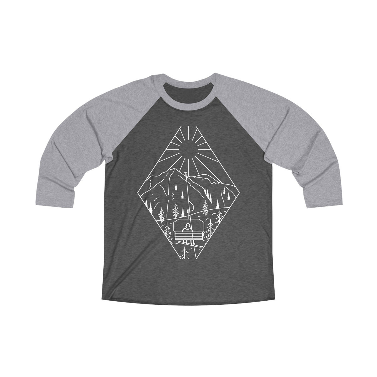 Chairlift - Unisex Tri-Blend 3/4 Raglan Tee