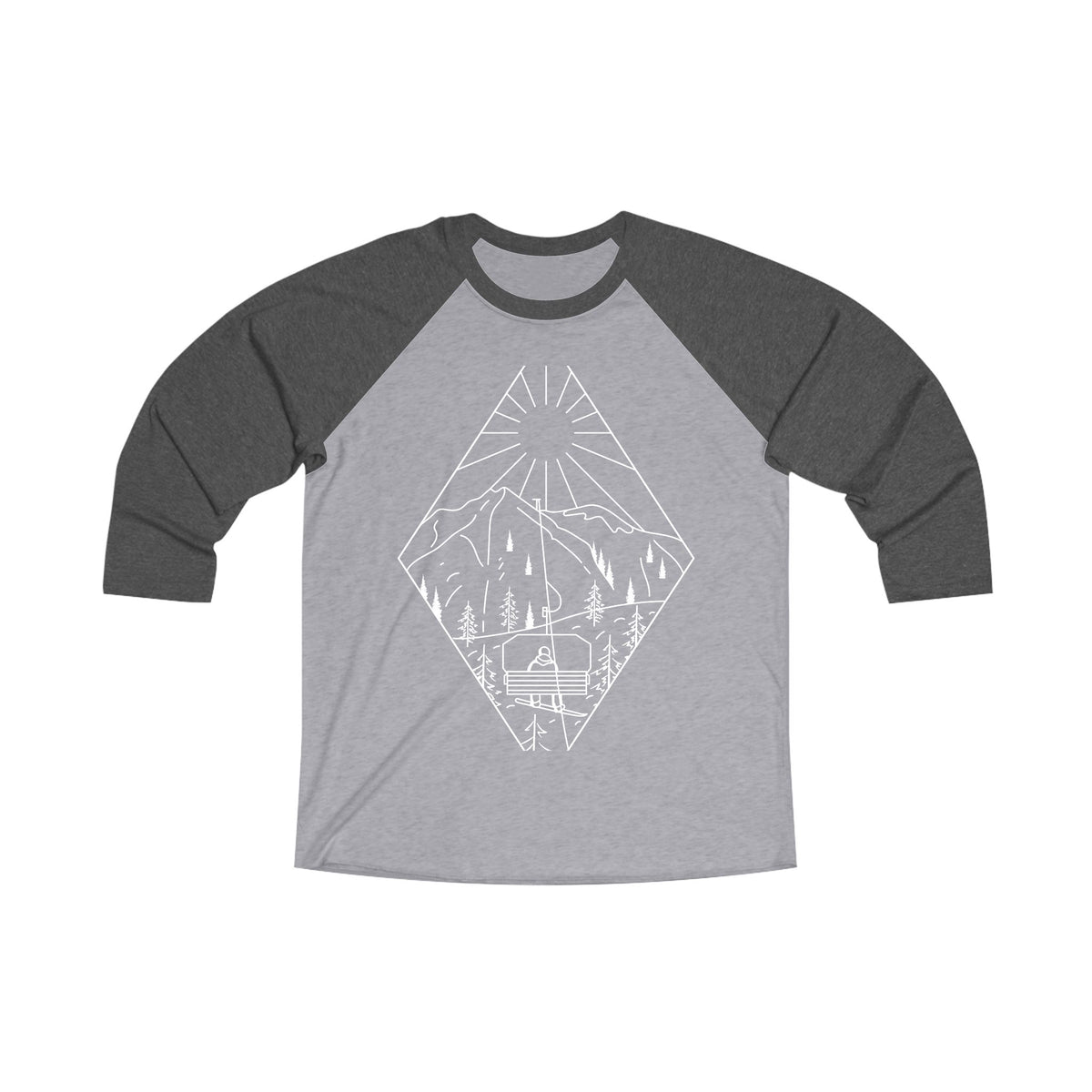 Chairlift - Unisex Tri-Blend 3/4 Raglan Tee