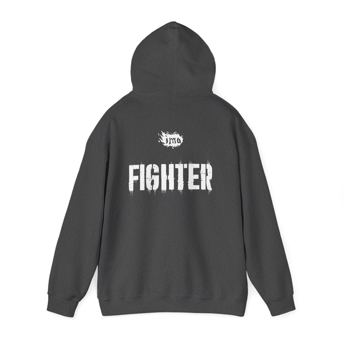 Fighter Small Text Hoodie - White