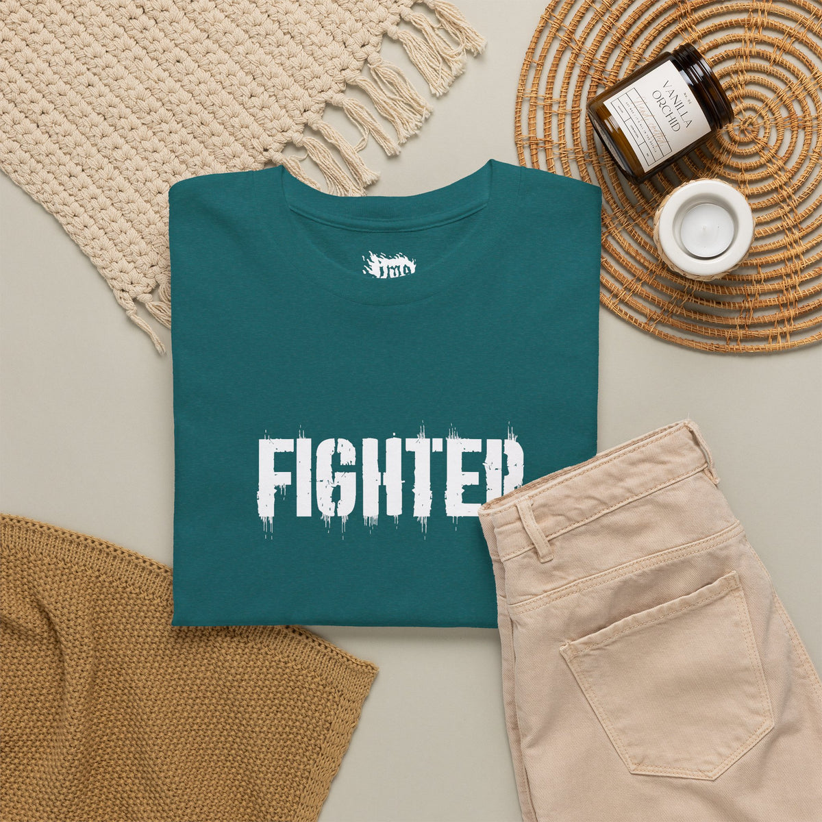 IMA Fighter – Teal Cervical Cancer Awareness Text Tee