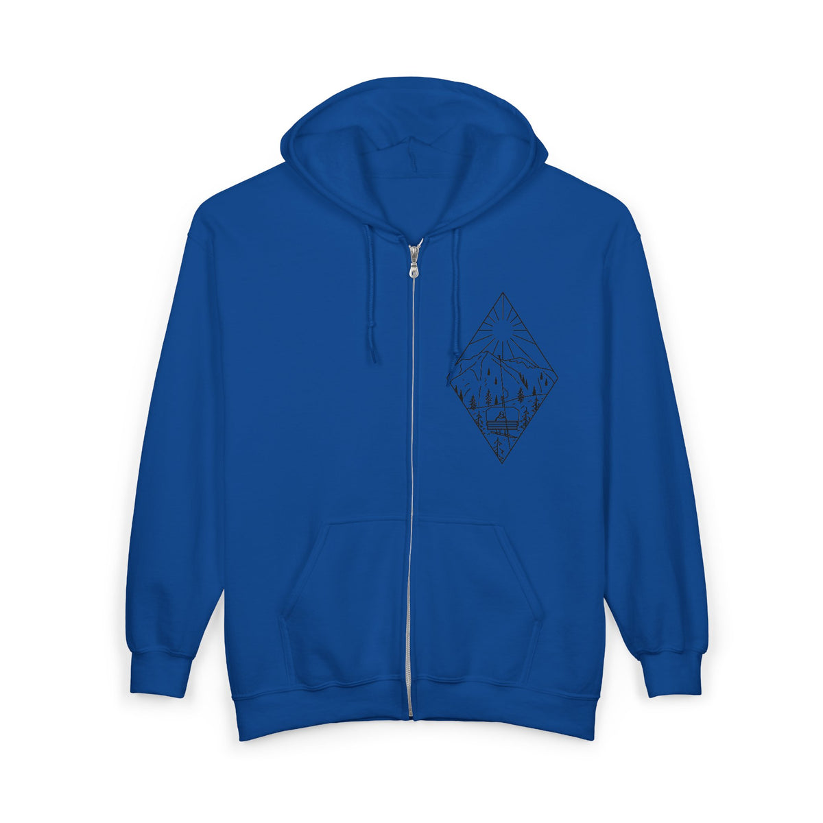 Chairlift - blk - Unisex Heavy Blend™ Full Zip Hooded Sweatshirt