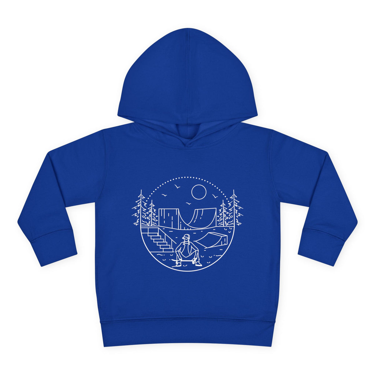Skater - wht - Toddler Pullover Fleece Hoodie