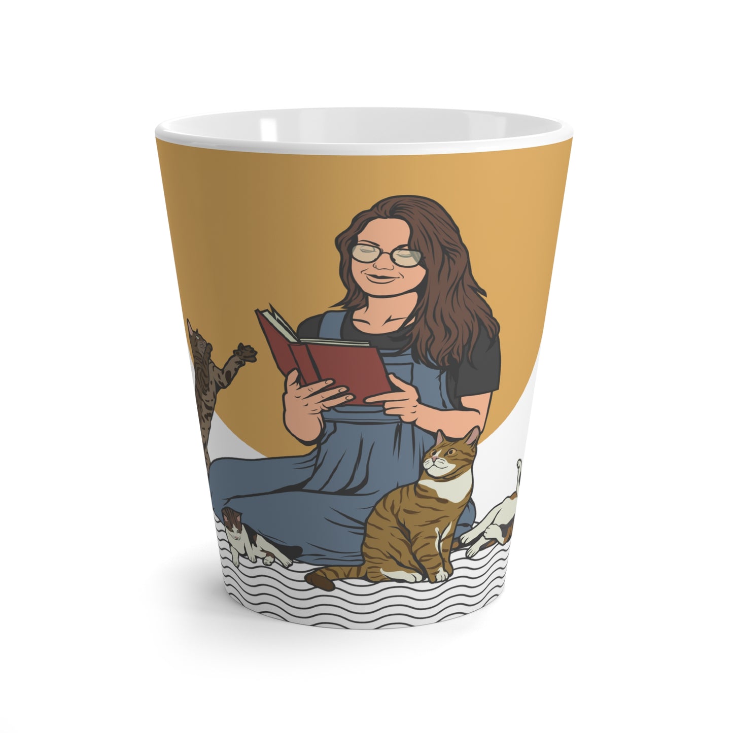 Cat Lady - Brunette - Latte Mug