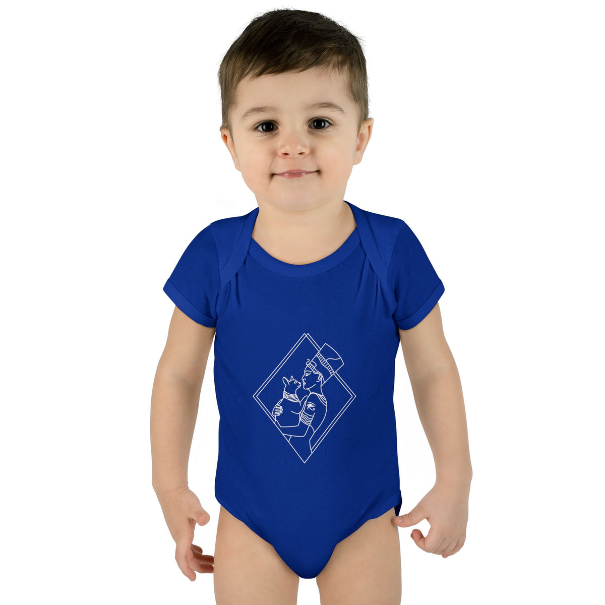 Cat Lady - Egyptian Queen - wht - Infant Baby Rib Bodysuit